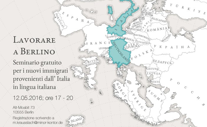 12.05.2016 – Seminario gratuito: lavorare a Berlino